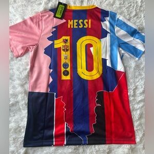 Multi-Color Messi #10 Graphic Soccer Jersey